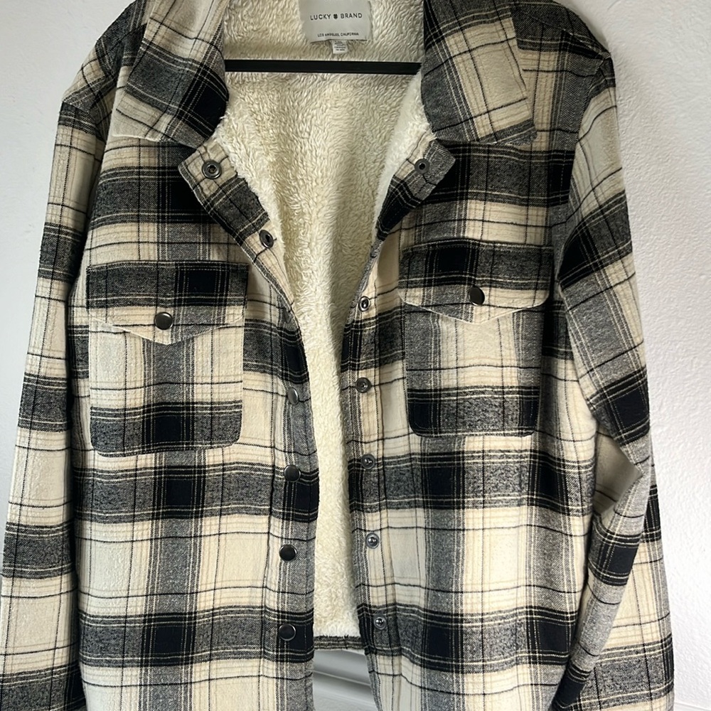 Excellent condition lucky brand button up flannel coat